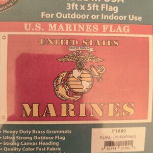 Proud to be A Marine Flag for Indoor or Outdoor use 5' x 3' New Never Used